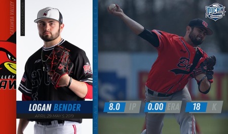 CVCC's Bender named DII National Pitcher of the Week